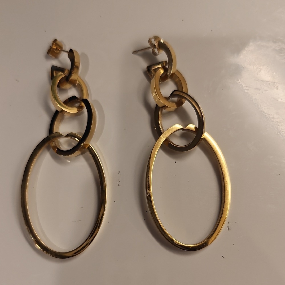 Vita Fede Gold Chain-Link Earrings